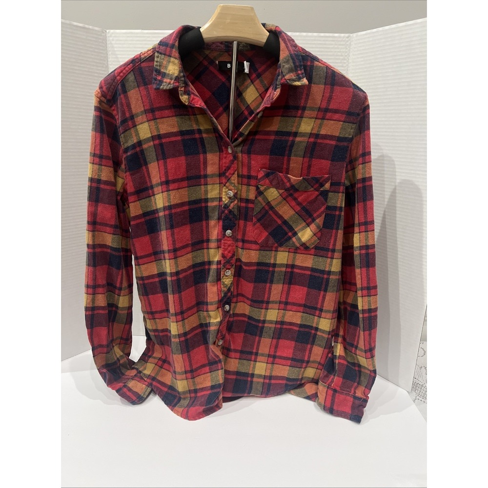 Y2K Vintage Flannel Shirt Womens Plaid BDG  90s Button Down Small